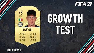 Alessandro Bastoni Growth Test FIFA 21 Career Mode [upl. by Laoj]