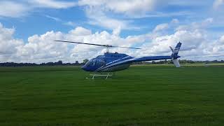 Bell 206B3 Jet Ranger OOVBA Landing amp Shutdown amp Startup amp Departure Teuge EHTE 14102018 [upl. by Enelaehs367]