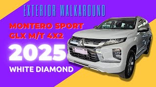 2025 Mitsubishi Montero Sport GLX MT 4X2 White Diamond  EXTERIOR WALKAROUND [upl. by Leahcym916]