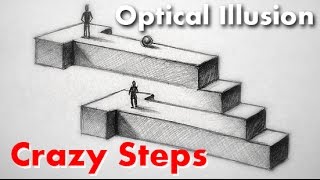 How to draw a 3d ladder 🪜3d illusion Drawing [upl. by Arised]