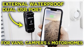 External Waterproof Dual USB Port Installation How to connect devices to USB Port Outside Motorhome [upl. by Mckay]