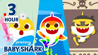 Baby Shark BEST Episodes 3hr  Compilation  Story and Song for Kids  Baby Shark Official [upl. by Lisabeth]