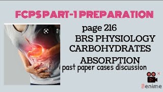 carbohydrates transport BRS physiology lectures page 216fcpspart1preperationforum919 [upl. by Rodmann]