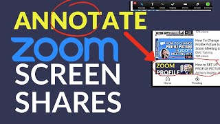 Annotate on Zoom Screen Shares Zoom Tutorial for Beginners [upl. by Geirk607]