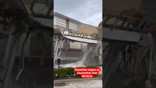 Demolition begins on Chesterfield Mall 101424 missouri demolition [upl. by Inwat]