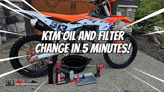 How to change oil on your KTM in 5 minutes 350sxf  250sxf [upl. by Madge62]