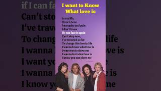 I want to Know what love is Foreigner lyrics shorts lyrics foreigner iwanttoknowwhatloveissong [upl. by Stauffer]