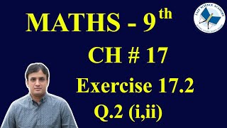 9th Class Math solutions ch 17 Exercise 172 Q2 iii  FAST MATHEMATICS TUTORIALS [upl. by Ahsatsan657]