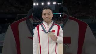 Liu Yang secured gold in the mens rings at Paris2024 [upl. by Roi]