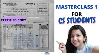 Masterclass 1 Right way to attempt question paper and score 80 marks  CS students [upl. by Kotto]