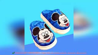 New Spring Autumn Winter Kids Shoes Boy blue Mickey Warm Slippers Children Christmas Slipp Review [upl. by Jacques543]