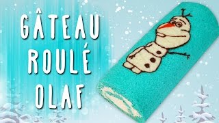 gâteau roulé Olaf  Reine des neiges [upl. by Nohtanoj]