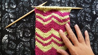 Chevron Stitch a Knittycats Knits tutorial [upl. by Gawlas488]