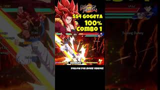 SS4 Gogeta Unleashes a Devastating 100 Damage Combo in Dragon Ball FighterZ [upl. by Yila206]