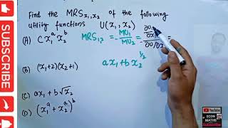 finding marginal rate of substitution [upl. by Norton]