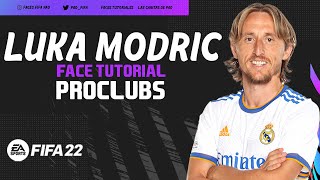 LUKA MODRIC FACE FIFA 22 PROCLUBS  TUTORIAL  CLUBES PRO  REAL MADRID  CROACIA [upl. by Keefe]