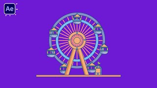 2D Flat Carousel Animation in After Effects Tutorial [upl. by Frisse65]