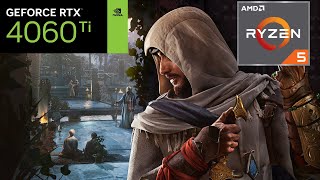 Assassins Creed Mirage Ultrawide Benchmark Test  RTX 4060 TI  Ryzen 5 5600x [upl. by Whitehurst]