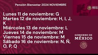 Calendario de Pago de Pensión Bienestar Fecha en Noviembre 2024 [upl. by Weisburgh]