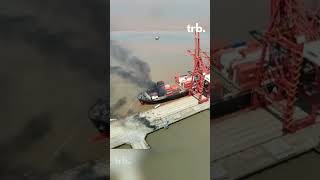 Explosion at NingboZhoushan Port [upl. by Carrew855]