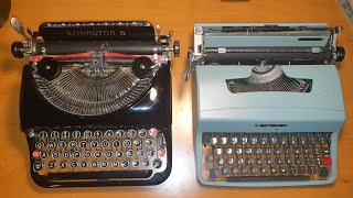 Comparison between Remington Portable 5 Typewriter and Olivetti Lettera 32 Typewriter [upl. by Hutchison430]