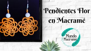 Pendiente flor Macramé [upl. by Norris]