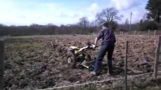 ploughing 2 wheel tractor march 2mp4 [upl. by Olemrac467]