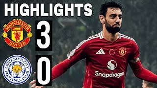 🔴 Man United Vs Leicester City 30 bruno  garnacho Goal  Highlights  premierleague 2025 [upl. by Yssep993]