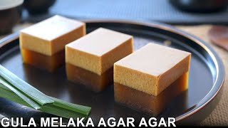 Gula Melaka Agar Agar  Refreshing Palm Sugar Coconut Milk Jelly Dessert [upl. by Jodoin]