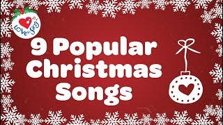 Top 9 Christmas Songs and Carols with Lyrics [upl. by Nnylakcaj]