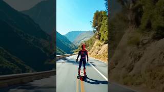 Spiderman Blasts at Full Speed On Skate speedspidermanlongboard [upl. by Montagu]