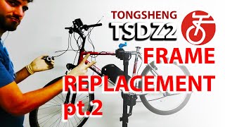 Tongsheng Frame Replacement part 2 Installing TSDZ2 Middrive Motor Kit to a mountainbike [upl. by Valera]