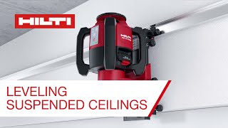 HOW TO Level Suspended Ceilings with Hilti Rotating Laser PR 3HSVG [upl. by Latsirk747]