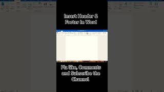 Insert Header amp Footer In Word [upl. by Eneliak]