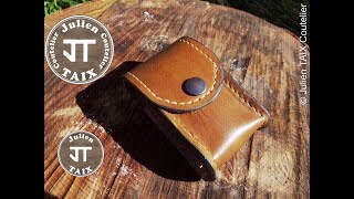 Fabrication  Sacoche cuir Bushcraft [upl. by Enawd]