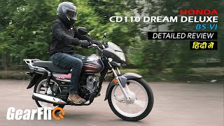 Honda CD110 Dream BS6  Detailed Review  Hindi  GearFliQ [upl. by Rehtse]