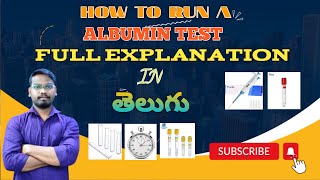 How to Run a albumin test full explanation In Telugu by Mr vineel [upl. by Richart]