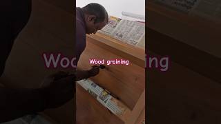 Wood graining wood texture painting viralshot viralvideo music song [upl. by Bora]