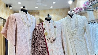 Best Reasonable Sherwani Design’s in Chandni Chowk  Designer sherwani taste in Best Range [upl. by Toomay]