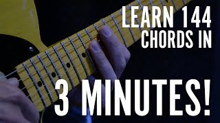 Guitar Lessons for Beginners  Learn 144 Chords in 3 Minutes 2018 [upl. by Hetti]