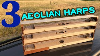 3 aeolian harps  wind harps [upl. by Rowen]