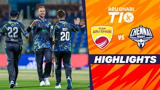 Team Abu Dhabi vs Chennai Braves  Abu Dhabi T10  Match 4  Highlights  JioCinema amp Sports18 [upl. by Sello754]