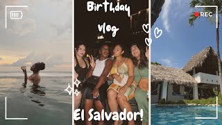 EL SALVADOR VLOG  Birthday trip El Tunco Nawi Beach Cafe Albania y más [upl. by Kcirdled]