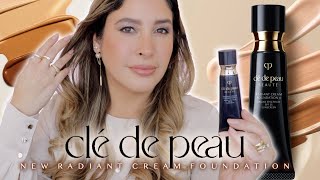 CLE DE PEAU RADIANT CREAM FOUNDATION NEW FORMULA Review and 10 Hours Wear Test on Dry Over 40 Skin [upl. by Minetta]