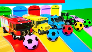 Wheels on the Bus  Bingo Song  Oh no Cars Fell into Color Lake  Baby Nursery Rhymes amp Kids Songs [upl. by Jobyna158]