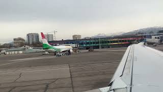 Uzbekistan A320 takeoff  Dushanbe DYU [upl. by Garnes]