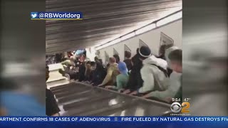 Caught On Camera Rome Escalator Accident [upl. by Nemlaz613]