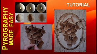 Wood burning for Beginners  Analyzing Light amp Adding Color to pyrography tutorial [upl. by Roleat]