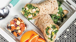 Kale Chicken Wrap with Avocado Caesar Dressing [upl. by Ynaffets]