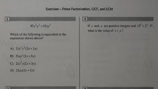 SAT Prep Factoring the GCF practice problems [upl. by Nawiat362]